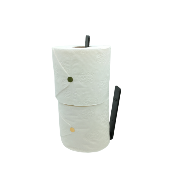 Spare toilet roll holder w roll 1